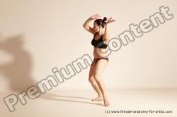 Underwear Martial art Woman White Moving poses Average long colored Dynamic poses Academic